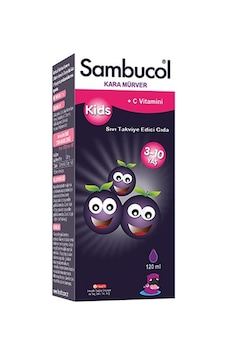Sambucol Kids Kara Mürver C Vitamini ve Çinko İçeren Takviye Edic Sambucol Kids Kara Mürver C Vitamini ve Çinko İçeren Takviye Edic