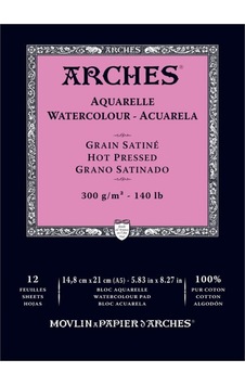 Arches Suluboya Blok Defter - Düz Doku - 300Gr. A5- 12 Yp. Arches Suluboya Blok Defter - Düz Doku - 300Gr. A5- 12 Yp.