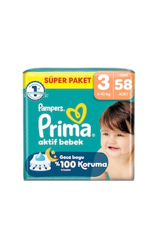 Prima Aktif Bebek Süper Paket 3 Beden 58'li 2'li Paket