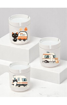Kedi Ve Karavan Baskılı 3'lü Küllük Kül Tablası - Küllük Modelleri, Küllükler, Kokusuz Küllük Kedi Ve Karavan Baskılı 3'lü Küllük Kül Tablası - Küllük Modelleri, Küllükler, Kokusuz Küllük