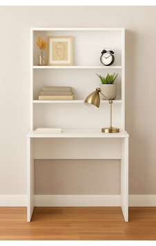 Modern Üst Modüllü Çalışma Masası Beyaz Modern Üst Modüllü Çalışma Masası Beyaz