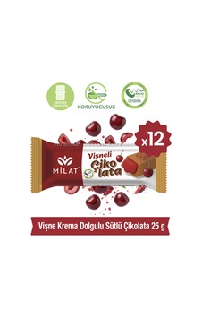 Milat Krema Dolgulu Vişne Çikolata 12 × 25 G