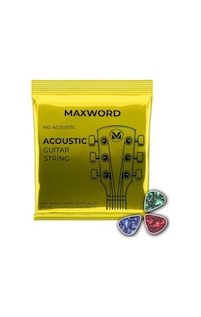 Maxword Gt-acoustic Kaliteli Akustik Gitar Teli 1 Takım Set Pena Hediye Maxword Gt-acoustic Kaliteli Akustik Gitar Teli 1 Takım Set Pena Hediye