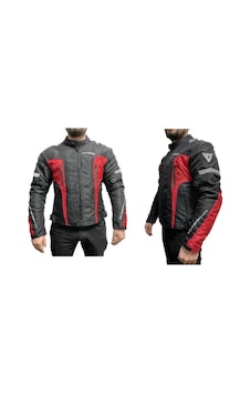 Venom Air Racing 4 Mevsim Motosiklet Montu Siyah - Kırmızı