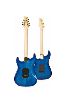 Midex Glc-40bl Profesyonel Elektro Gitar Mavi Stand Gigbag Askı Capo Tuner Pena Kablo Yedek Tel