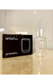 Arow Çift Çidarlı Ikili Bardak 150 Ml Şefaf