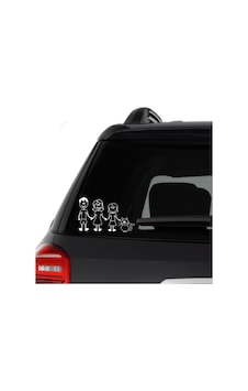 Aile Sticker Anne Baba Kızları Ve Kedisi Araba Yapıştırma Aile Sticker Anne Baba Kızları Ve Kedisi Araba Yapıştırma