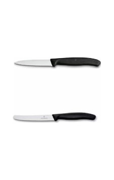 Victorinox 8 CM Tırtıklı-11 CM Bıçağı 2 Li Set Siyah Victorinox 8 CM Tırtıklı-11 CM Bıçağı 2 Li Set Siyah