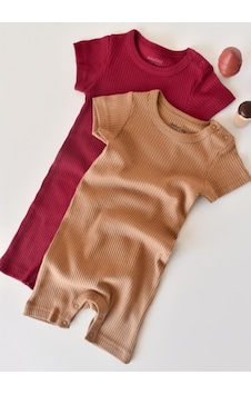 BabyCosy Modal 2 Li Kısa Tulum - Csym11406 - Rebebe 001 BabyCosy Modal 2 Li Kısa Tulum - Csym11406 - Rebebe 001