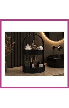 Gees Global 3d Baskı İki Katlı Banyo Düzenleyici - Taşınabilir Organizer Ve Saklama Standı-siyah Gbzs Gees Global 3d Baskı İki Katlı Banyo Düzenleyici - Taşınabilir Organizer Ve Saklama Standı-siyah Gbzs