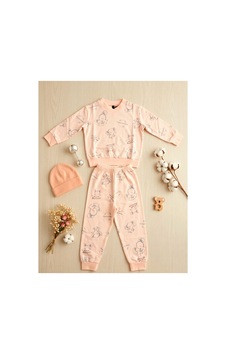 İkonio Kız Bebek Pijama Takımı Pembe