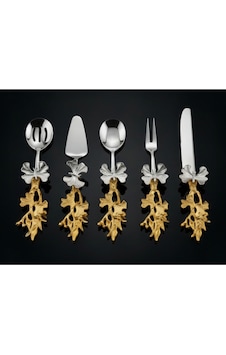 Kelebek Saplı 5 Li Metal Servis Seti Gold & Gümüş Renk Dekoratif Sunum & Servis Aksesuarı Altın Kelebek Saplı 5 Li Metal Servis Seti Gold & Gümüş Renk Dekoratif Sunum & Servis Aksesuarı Altın