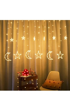 Gün Işığı - Ay-yıldız 3mt - Fişli Eklemeli - Fonksiyonlu Lux Sarkıt Perde Led - Dekor Lamba 5639 . Gün Işığı - Ay-yıldız 3mt - Fişli Eklemeli - Fonksiyonlu Lux Sarkıt Perde Led - Dekor Lamba 5639 .