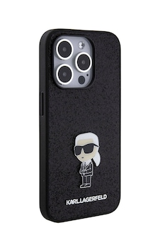 Apple Uyumlu iPhone 15 Pro Max Kılıf Karl Lagerfeld İkonik Fixed Glitter Metal Logo Lisanslı Siyah Apple Uyumlu iPhone 15 Pro Max Kılıf Karl Lagerfeld İkonik Fixed Glitter Metal Logo Lisanslı Siyah