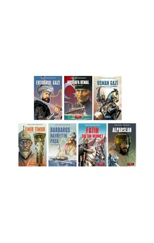 Yusuf Güldür Tarih Yazan Komutanlar Seti 7 Kitap Mustafa Kemal + Fatih Sultan Mehmet + Emir Timur + Osman Gazi + Alparslan + Barbaros Hayrettin Paşa
