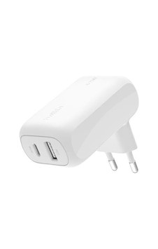 Belkin Wcb009vfwh Boostcharge 42w Çift Port Usb-c + Usb-a Hızlı Şarj Adaptörü - Beyaz Belkin Wcb009vfwh Boostcharge 42w Çift Port Usb-c + Usb-a Hızlı Şarj Adaptörü - Beyaz
