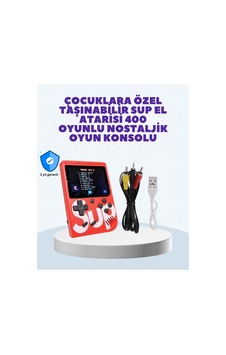 Şarjlı Taşınabilir El Oyun Konsolu 400 Oyun - Hs08372425-9939 Renkli Şarjlı Taşınabilir El Oyun Konsolu 400 Oyun - Hs08372425-9939 Renkli