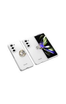 Galaxy Uyumlu Z Fold 5 Kılıf Zore Kıpta Yüzüklü Flip Sert Kapak Gümüş Galaxy Uyumlu Z Fold 5 Kılıf Zore Kıpta Yüzüklü Flip Sert Kapak Gümüş