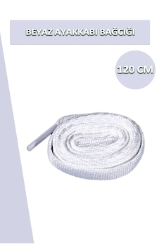 Dopar Beyaz Ayakkabı Bağcığı Yassı Bağcık 120 Cm