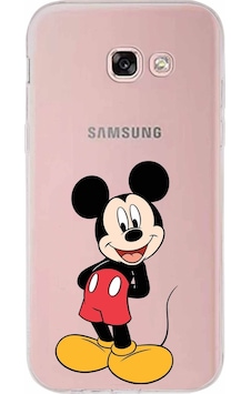 Samsung Galaxy Uyumlu A5 2017 Kapak Mickey Mouse Tasarımlı Şeffaf Silikon Kılıf Şeffaf Samsung Galaxy Uyumlu A5 2017 Kapak Mickey Mouse Tasarımlı Şeffaf Silikon Kılıf Şeffaf