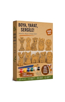 Ahşap Boyama Hayvanlar 10 Lu 1 Paket 10x15cm Set2 Ahşap Boyama 6 Renk Boya Resim Fırçası Etkinlik Çocuk Gelişim Motor Ahşap Boyama Hayvanlar 10 Lu 1 Paket 10x15cm Set2 Ahşap Boyama 6 Renk Boya Resim Fırçası Etkinlik Çocuk Gelişim Motor