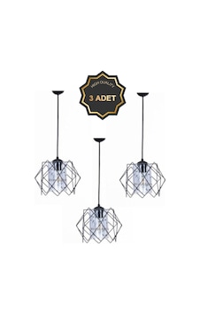 Trend Kitchen 3 Adet Silvano Koza Prizma Sarkıt Salon, Mutfak, Çocuk Odası, Koridor Avize Siyah Trend Kitchen 3 Adet Silvano Koza Prizma Sarkıt Salon, Mutfak, Çocuk Odası, Koridor Avize Siyah