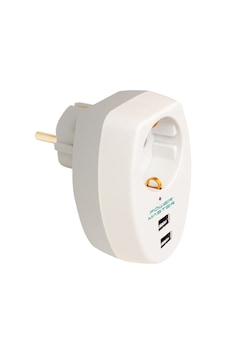 Powermaster PM-4911 2 USB'li Tekli Termal Akım Korumalı Priz Beyaz Powermaster PM-4911 2 USB'li Tekli Termal Akım Korumalı Priz Beyaz