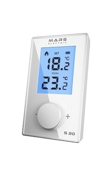 Mars S20 Beyaz Kablosuz Dijital Oda Termostatı Mars S20 Beyaz Kablosuz Dijital Oda Termostatı
