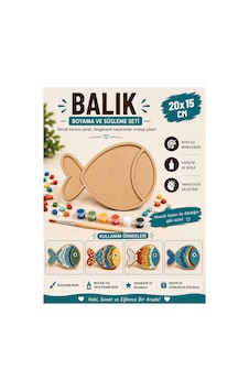 Katmanlı Balık Boyama Ve Mozaik Süsleme Seti 20x15 Cm Katmanlı Balık Boyama Ve Mozaik Süsleme Seti 20x15 Cm