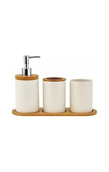Karaca Home Dolomite Nature Banyo Seti 3'lü Beyaz Karaca Home Dolomite Nature Banyo Seti 3'lü Beyaz