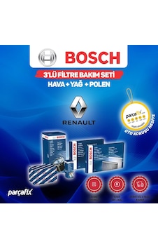 Renault Symbol Clio 2 1.4 Bosch 3'Lü Filtre Seti 1999-2008 Renault Symbol Clio 2 1.4 Bosch 3'Lü Filtre Seti 1999-2008