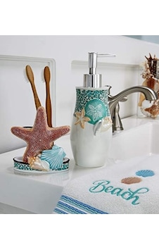 Skl Home By Saturday Knight Ltd. South Seas Sabunluk, Reçine, Turkuaz/beyaz, Losyon/sabun Dispenseri