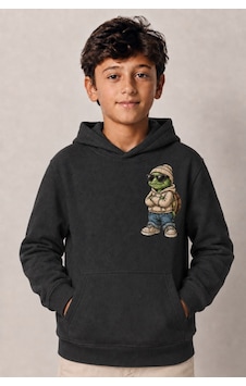 Esila Kids Erkek Çocuk Kapüşonlu Baskılı Sweatshirt Kanguru Cepli Günlük Hoodie Antrasit Esila Kids Erkek Çocuk Kapüşonlu Baskılı Sweatshirt Kanguru Cepli Günlük Hoodie Antrasit
