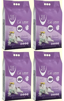 Vancat Lavanta Kokulu İnce Taneli Kedi Kumu 4 x 10 KG Vancat Lavanta Kokulu İnce Taneli Kedi Kumu 4 x 10 KG