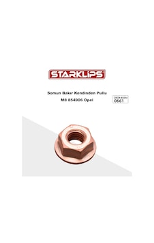 Bakır Somun Kendinden Pullu M8 854906 Opel 10 Adet Bakır Somun Kendinden Pullu M8 854906 Opel 10 Adet