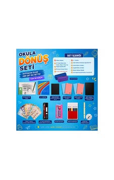 Okula Dönüş Seti 18 Parça Kırtasiye Seti - 906256892