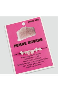 Pembe Kuvars Doğaltaşlı İp Bileklik 0189 Pembe Pembe Kuvars Doğaltaşlı İp Bileklik 0189 Pembe