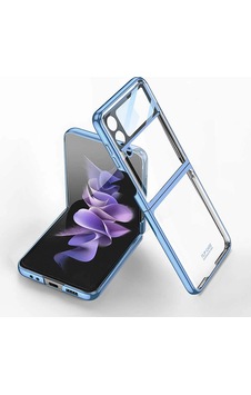 Galaxy Uyumlu Z Flip 4 Kılıf Zore Kıpta Lensli Kapak Mavi Açık Galaxy Uyumlu Z Flip 4 Kılıf Zore Kıpta Lensli Kapak Mavi Açık