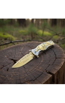 Knivox Browning Gold Kuru Kafa Kamp Çakısı Altın Knivox Browning Gold Kuru Kafa Kamp Çakısı Altın