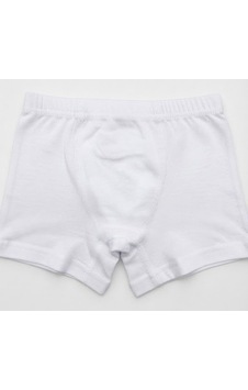 12 Adet Özten Erkek Çocuk Likralı Beyaz Düz Renk Boxer 317b