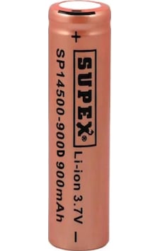 Supex SP14500 900D 900 mAh 3.7 V 14500 Başsız Li-Ion Şarj Edilebilir Pil Supex SP14500 900D 900 mAh 3.7 V 14500 Başsız Li-Ion Şarj Edilebilir Pil