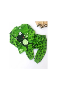 Bilge Trend Kurbağa Desenli Erkek Çocuk Pijama Takımı %100 Pamuk Yeşil Bilge Trend Kurbağa Desenli Erkek Çocuk Pijama Takımı %100 Pamuk Yeşil