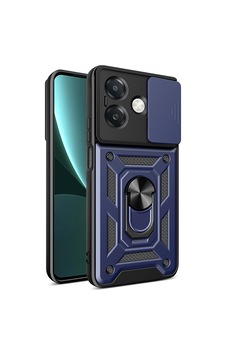 Noktaks - Oppo A3x 4g Uyumlu - Kılıf Yüzüklü Stand Olan Kamera Korumalı Sürgülü Vega Kapak - T35905 - Mavi Mavi Noktaks - Oppo A3x 4g Uyumlu - Kılıf Yüzüklü Stand Olan Kamera Korumalı Sürgülü Vega Kapak - T35905 - Mavi Mavi