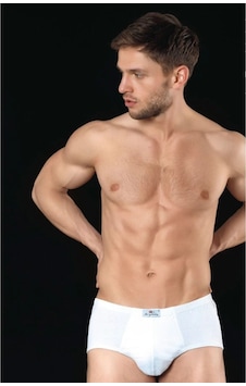 İki Yıldız Erkek Penye Slip Külot 3'lü Paket 07 Beyaz İki Yıldız Erkek Penye Slip Külot 3'lü Paket 07 Beyaz