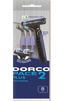 Dorco Pace 2 Bıçaklı Plus Portatable 8'li Paket