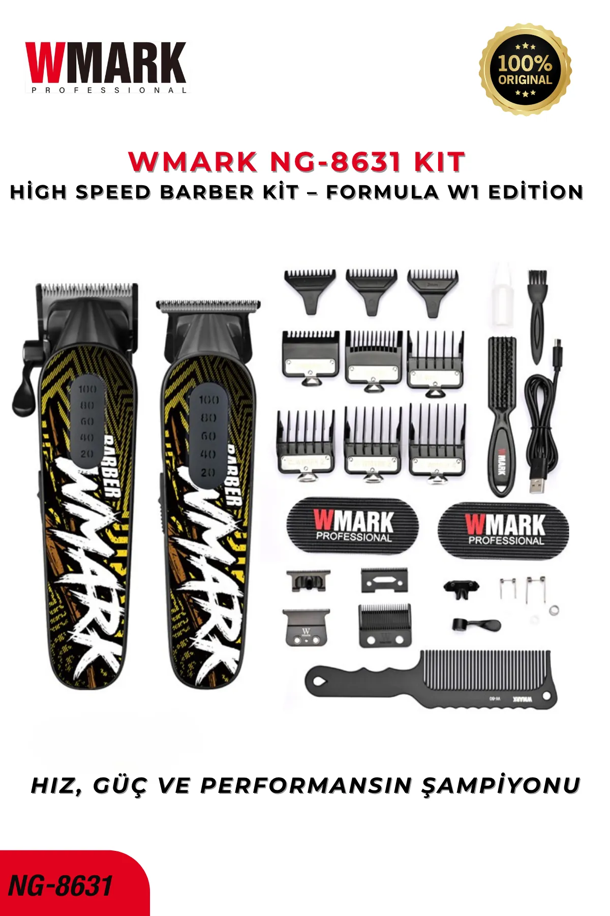 Ng-8631 Profesyonel Saç Ve Sakal Kesme Makinesi Kit 9000 Rpm Güçlü Motor 150 Dakika Ng-8631 Profesyonel Saç Ve Sakal Kesme Makinesi Kit 9000 Rpm Güçlü Motor 150 Dakika