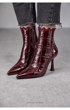 Dabab Shoes Carmen Kadın Bordo Kroko Rugan Sivri Burun Fermuarlı Sıcak Astarlı 7 Cm İnce Topuklu Bot Bootie Dabab Shoes Carmen Kadın Bordo Kroko Rugan Sivri Burun Fermuarlı Sıcak Astarlı 7 Cm İnce Topuklu Bot Bootie