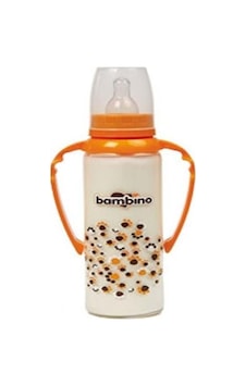 Bambino Kulplu Cam Biberon-Turuncu 125Ml Bambino Kulplu Cam Biberon-Turuncu 125Ml