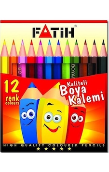 Fatih Kuru Boya 12 Renk Yarım Boy Çok Renkli
