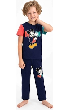 Mickey Erkek Çocuk Pijama Takımı Lacivert